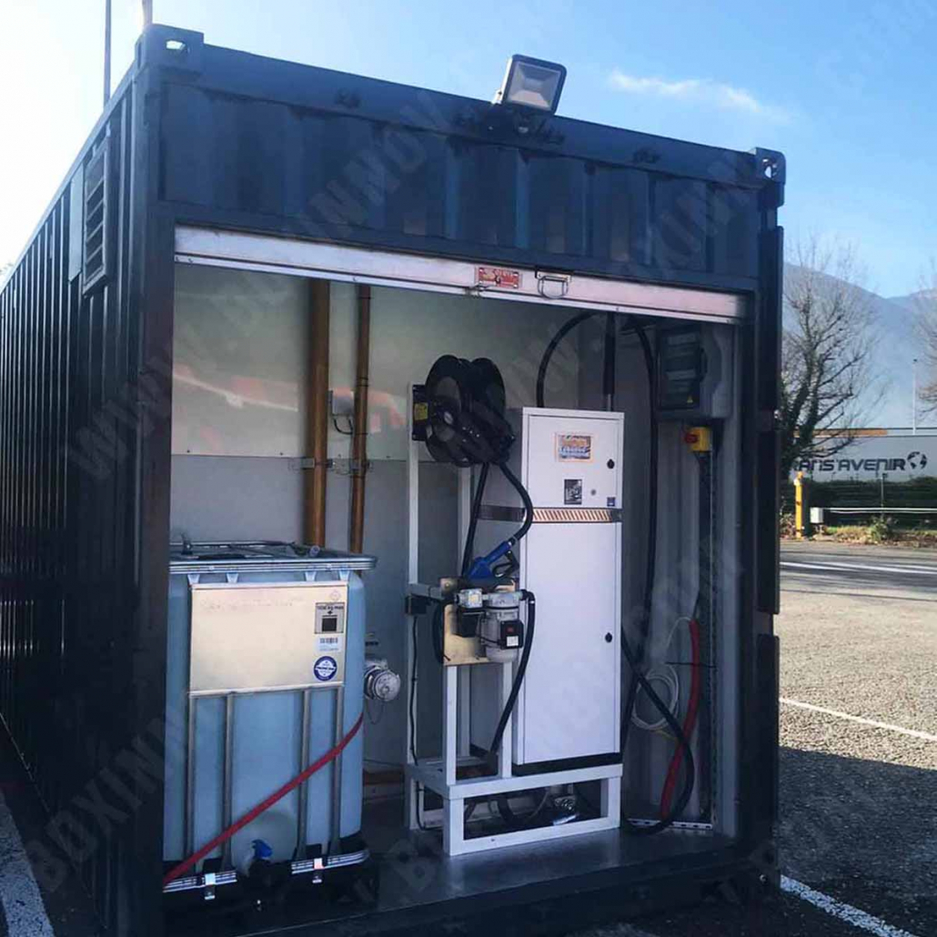 container station carburant 20 pieds