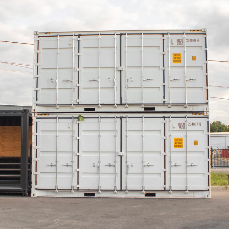 container 20 pieds high cube open side
