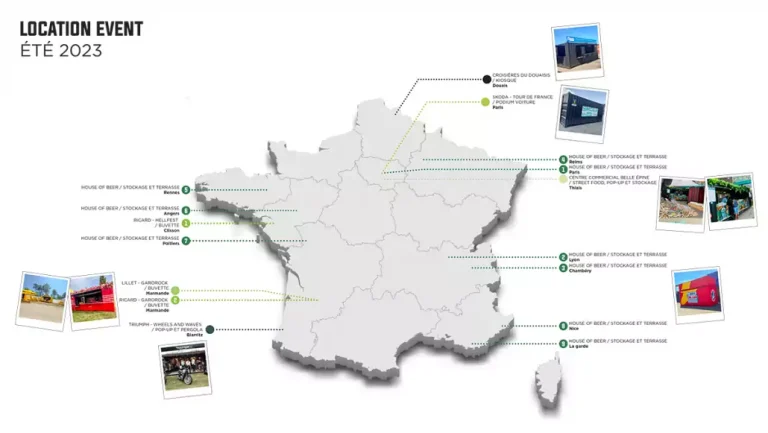location de conteneur event en France pour des festivals et des évènements.