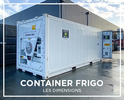 dimensions container frigorifique