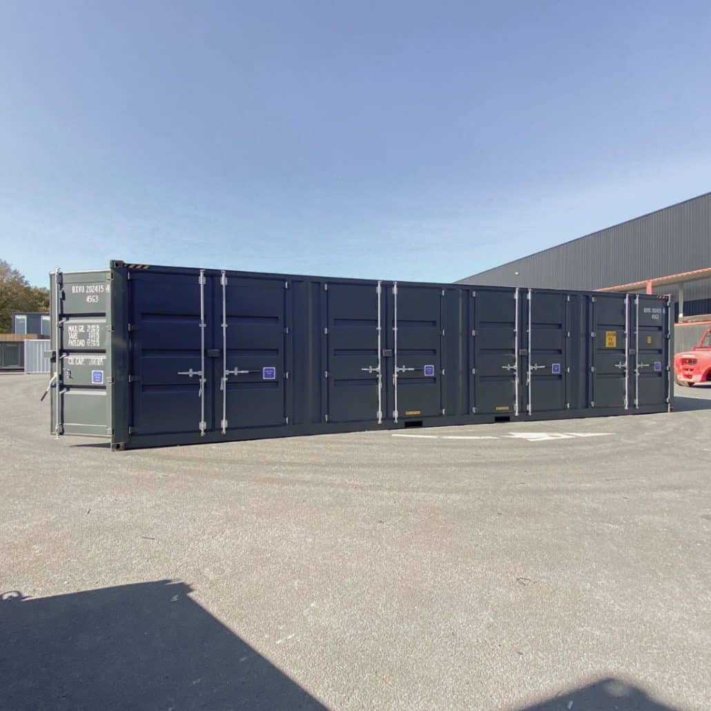 avoir son propre selfstockage grace à ce container 40 pieds high cube avec 4 portes latérales idéal pour le selfstockage