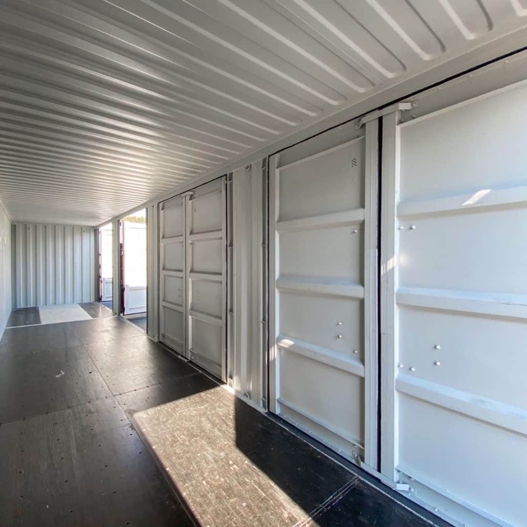 espace de stockage dans conteneur 40 pieds hc