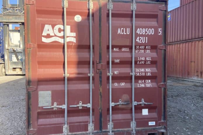Container open top 40 pieds dry