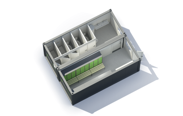 bungalow sanitaire vestiaire