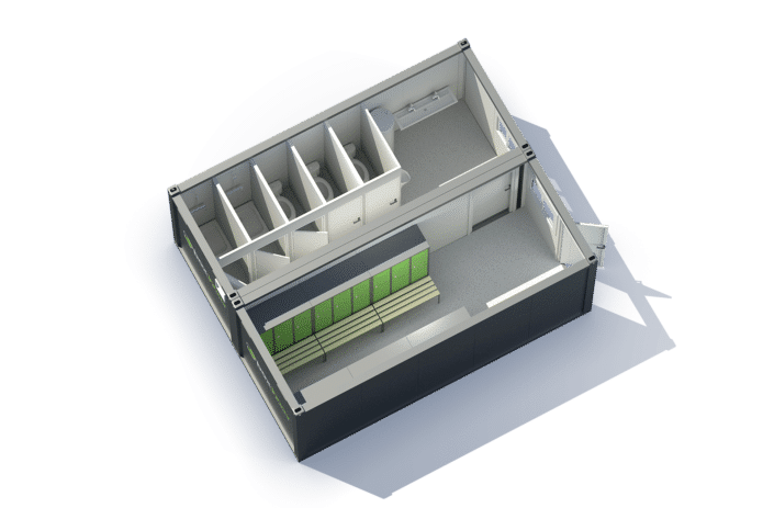 bungalow sanitaire vestiaire