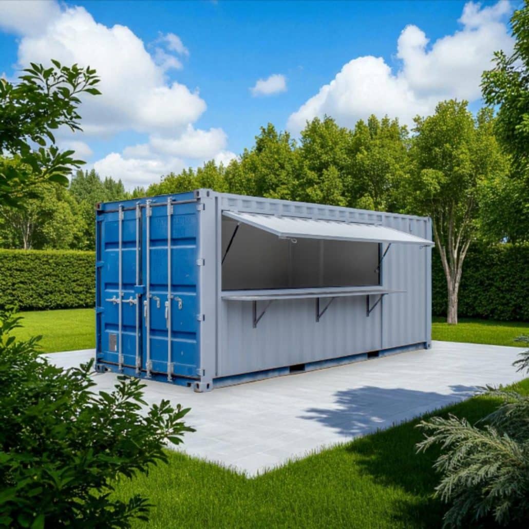 Buvette container installée sur un festival