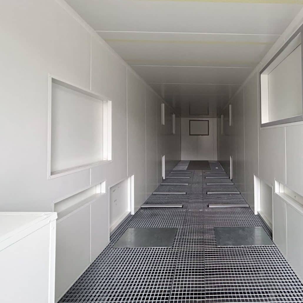 Intérieur container phytosanitaire