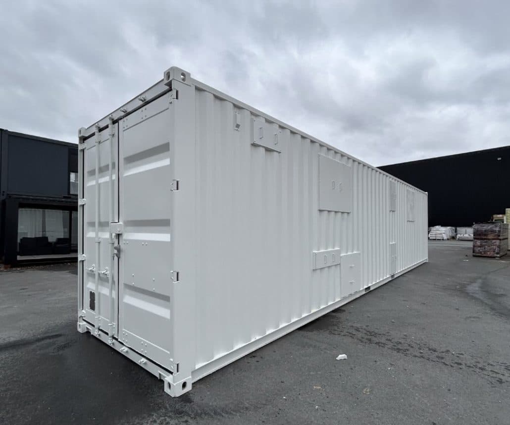 container shelter blanc 40 pieds