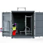 container aménagé salle de sport