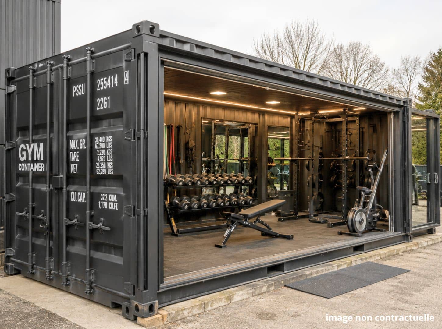Salle de sport modulaire container