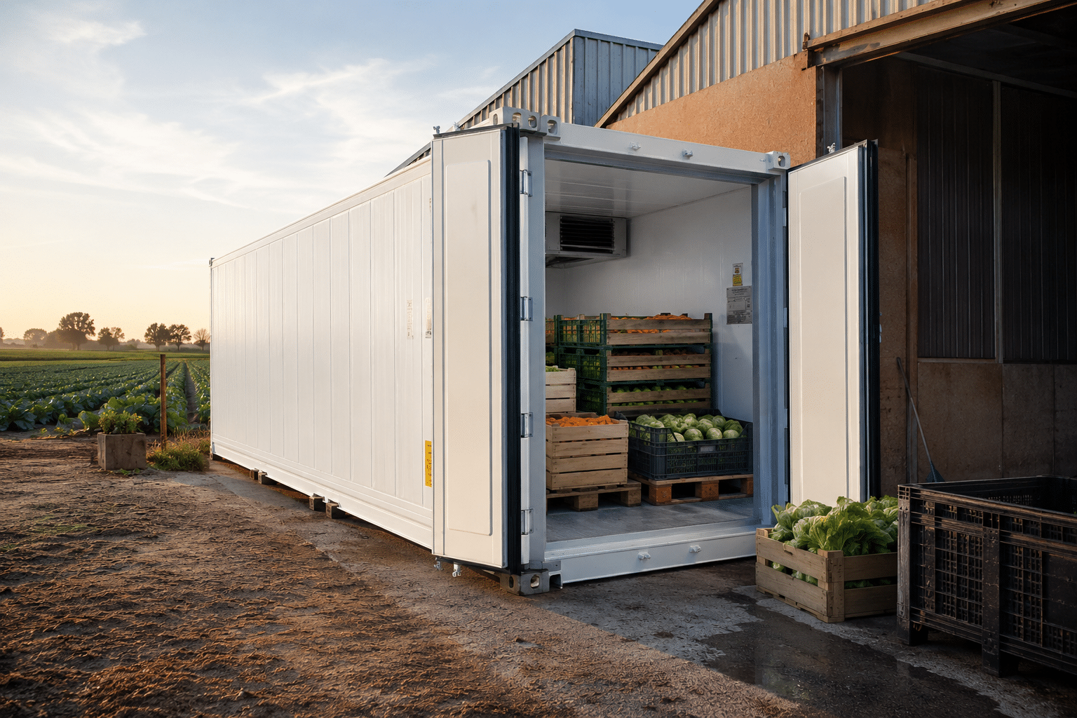 Chambre froide container agricole installable sur une exploitation