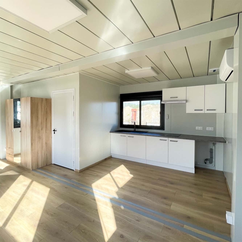 Cuisine équipée pour base de vie de chantier